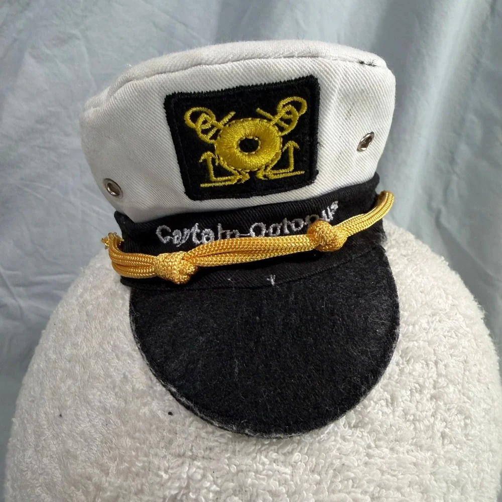 Carnival Cruise Line Captain Octopus White Plush‎ Toy Sailor Hat Winking 12 Inch